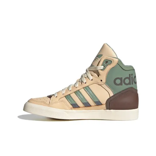 Adidas Originals EXTABALL Скейтборд Кроссовки Высокие Коричневые Зеленые Унисекс