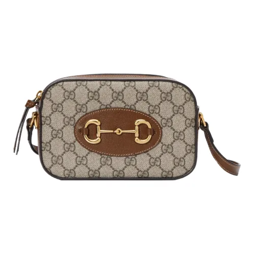 GUCCI Horsebit 1955 Холст Сумка через плечо Сумка на плечо Женская