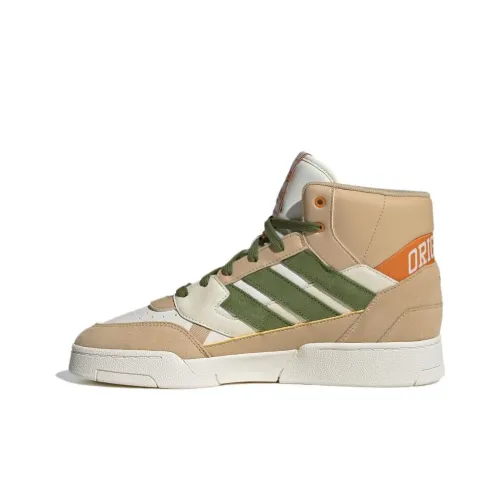 Adidas Originals DROP STEP SE Устойчивые к истиранию высокие кроссовки для скейтбординга унисекс белые зеленые