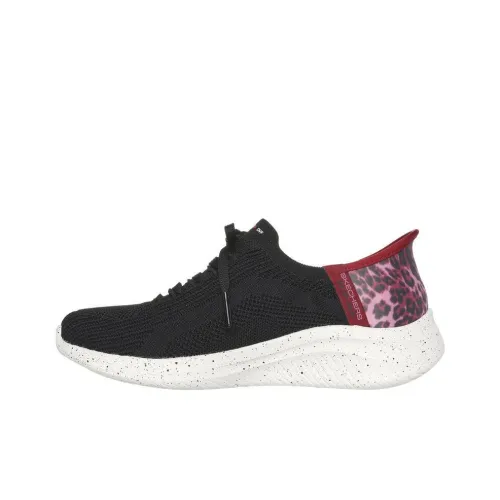 DVF x Skechers Slip ins Ultra Flex 3,0 Feline Легкий и Дышащий Низкий Топ Повседневная Обувь Женская Черная