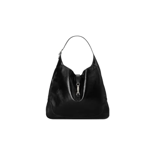 GUCCI Jackie 1961 Кожа Crescent Сумка через плечо Сумка через плечо Унисекс Черный