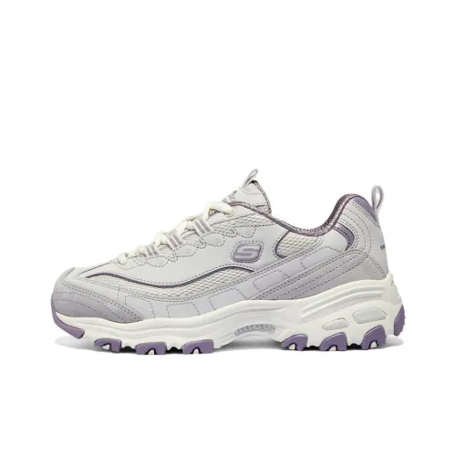 Skechers D'Lites 1,0 Casual Low Top Purple Gray Women's