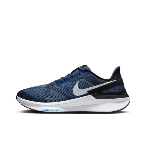 Nike Zoom Structure 25 Устойчивые к истиранию Низкие Беговые кроссовки Унисекс Синие