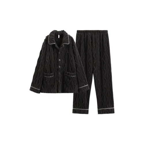 FENTENG FJ2490726 Кофейный Серый Мужской Пижамный Комплект