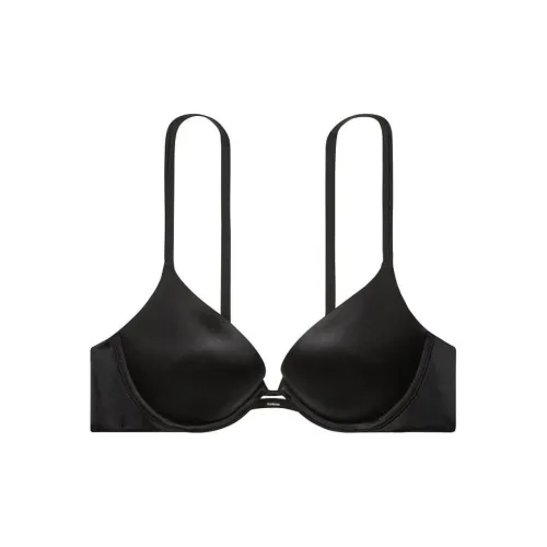 Victoria's Secret Double SHINE Strap Lace Push Up Bra Women's Black