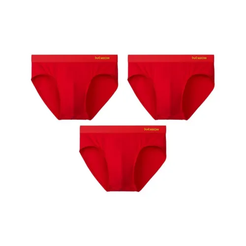 MIIOW 3 пачки красных мужских трусиков-бикини