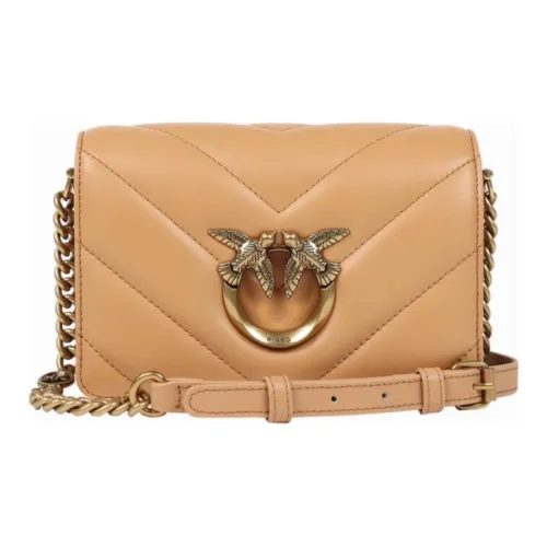 PINKO Сумка из козьей кожи с коровьей кожей сумка через плечо мини женская умбра