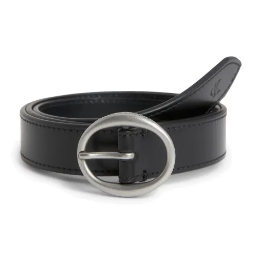 CK Calvin Klein Однотонный застежка-булавка кожа ремни женский черный ширина 2,5 см