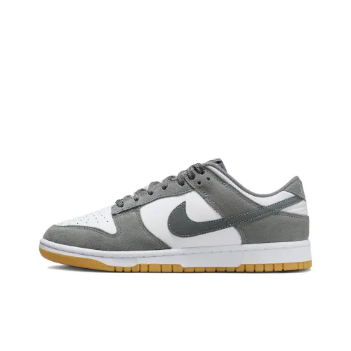 NIKE Dunk Кроссовки для скейтбординга Низкие Бело-серые Унисекс