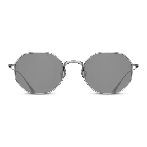 Matsuda Металл Супер Легкий Титан Нерегулярная форма Солнцезащитные очки Унисекс Серебряный