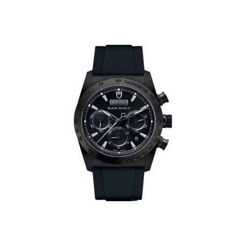 TUDOR FASTRIDER BLACK SHIELD Collection Автоматический Механический Механизм Мужские Часы Часы 42 мм Черный Циферблат