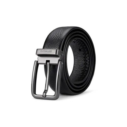 SEPTWOLVES Застежка-липучка Модный Юность Коровья кожа Ремни Мужской Ширина 3,5CM