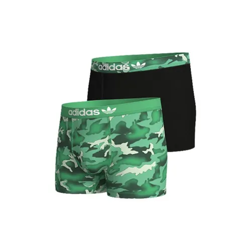 Adidas 2 упаковки черные + зеленые камуфляжные мужские боксер-шорты