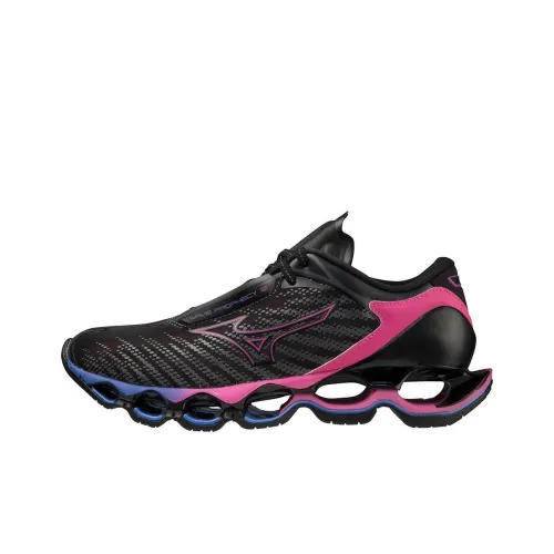 Кроссовки для бега Mizuno Wave Prophecy 12S, низкий топ, черные и красные, женские