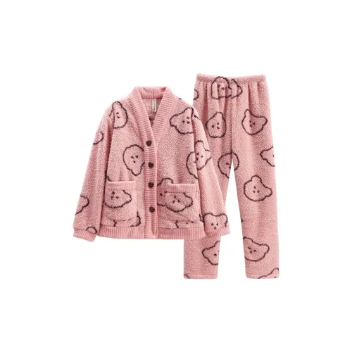 FENTENG X98342450 Розово-вишневый Женские Пижамные комплекты