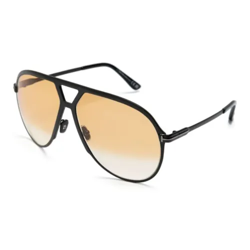 TOM FORD Металл Ацетат Aviator Солнцезащитные очки Мужские Черные