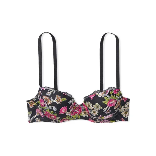 Victoria's Secret Черный цветок Принт 57DU Женские Бюстгальтеры