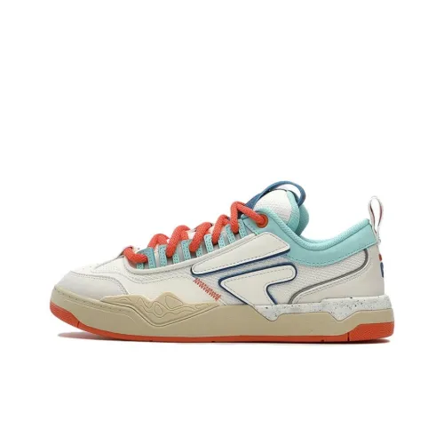 FILA FUSION Nollie Износостойкий и Легкий Низкий Топ Кроссовки для скейтбординга Мужские Оранжевый Зеленый