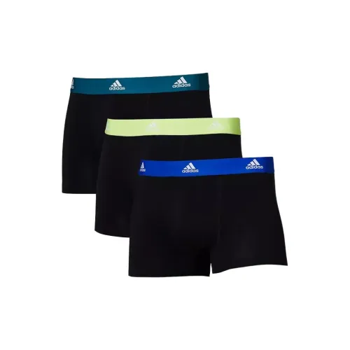 Adidas 3 упаковки Черный Чернила Зеленый, Черный Желтый, Черный Синий Мужские боксер-шорты