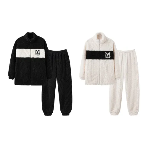 XUANZHITING Черный/Белый Унисекс Пижамные комплекты