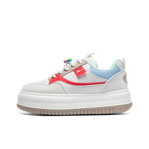 Warrior Повседневный Белый Кроссовки Износостойкие И Легкий Низкий Топ Кроссовки для скейтбординга Женские Бежевый Красный Синий