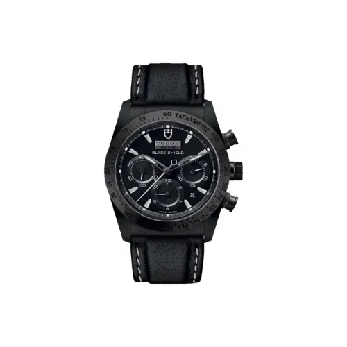 TUDOR FASTRIDER BLACK SHIELD Collection Автоматический Механический Механизм Мужские Часы Часы 42 мм Черный Циферблат