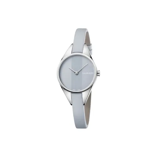 CALVIN KLEIN Rebel Collection Женские часы Кварцевый механизм Кожаный ремешок 29 мм Серый циферблат