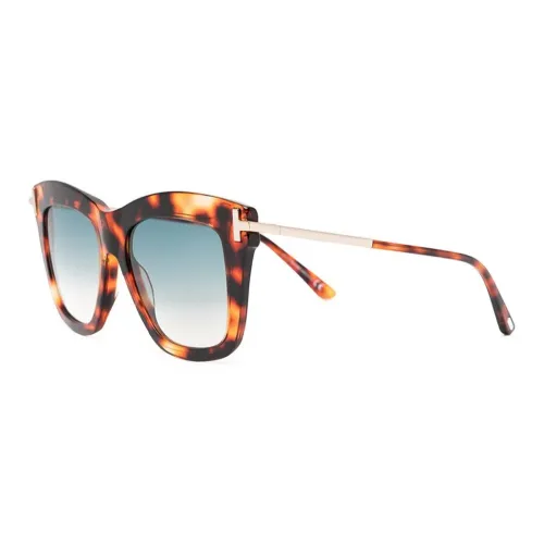 TOM FORD Ацетат Кошачий глаз Солнцезащитные очки Женские Черепаховый