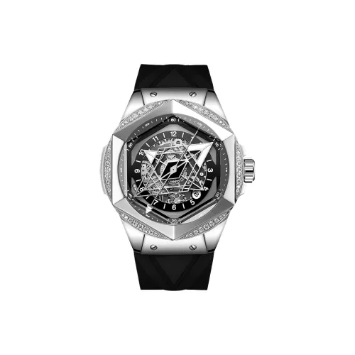 HANBORO Cyan Collection Механические часы с силиконовым ремешком белый циферблат модель HBR703,2