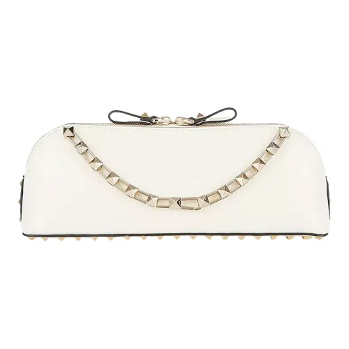 Valentino Кожа Клатч Мини Женская Белая