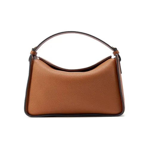 EMNI Первый слой Коровья кожа Togo Подушка Сумка Одно плечо Сумка Большая Женская Коричневая