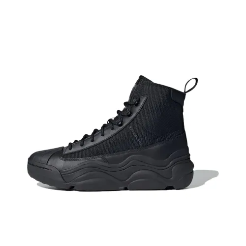 Adidas Originals Superstar Millencon Устойчивый к истиранию высокий топ повседневный женский черный