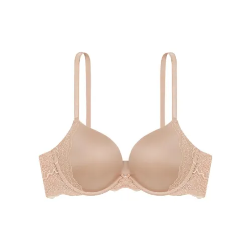 Victoria's Secret Dream Angels Collection 6450 Сборка Украшение сборкой Позиционирование стиля Гладкий Кружево PUSH Up Бюстгальтер Женские Нюдовый