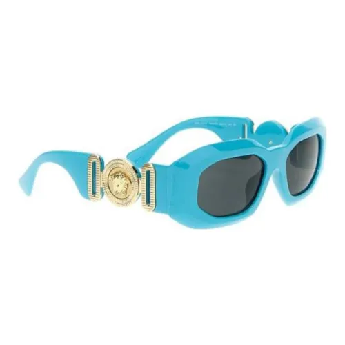 VERSACE Нейлон Нерегулярная форма Солнцезащитные очки Мужской Синий