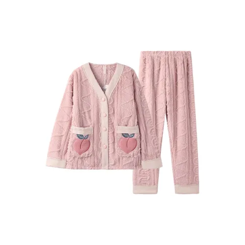 FENTENG J98341386 Розово-вишневый Женские Пижамные комплекты