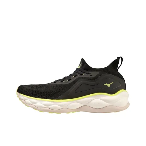 Mizuno Wave Neo Ультра Амортизация Износостойкий Низкий Топ Беговые Кроссовки Мужские Черные