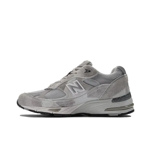 New Balance NB 991 V1 Износостойкий и Легкий Низкий Топ Беговые Кроссовки Женские Серые Британские Сделанные