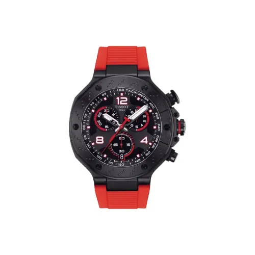 TISSOT Quartz Механизм Мужские часы Race Collection 45 мм Черные