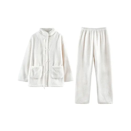 Q'NIANMA Груша Белый Пижамный Комплект для Женщин