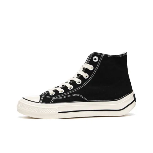 WARRIOR Cloud Sail Series High-Top Sneakers Black Unisex