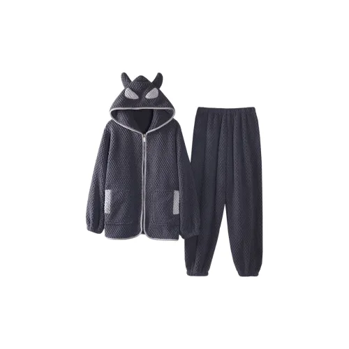 Kerener Dark Gray Men's Pajama Sets Kerener Темно-серый мужской пижамный комплект