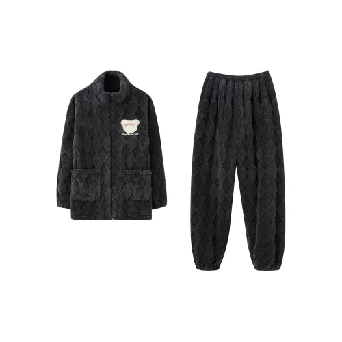 XUANZHITING Темно-серый Унисекс Пижамные комплекты