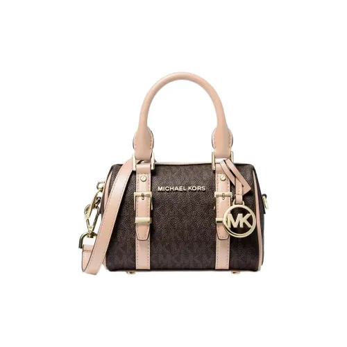 MICHAEL KORS Blaire Jacquard Linen Boston Bag Сумка через плечо Сумка на плечо Женская Розовая
