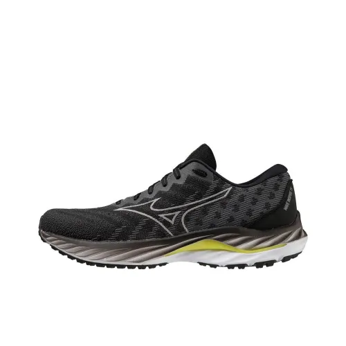 Mizuno Wave Inspire 19 SSW Устойчивый к истиранию Дышащие Низкие Беговые кроссовки Мужские Черные Серые