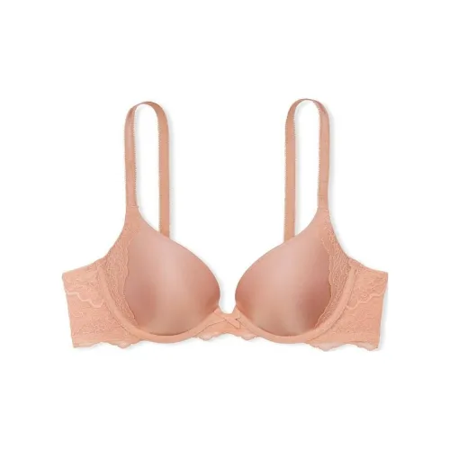 Victoria's Secret Dream Angels Collection 6450 Сборка Украшение сборкой Позиционирование стиля Гладкий Кружево PUSH Up Бюстгальтер Женские Нюдово-розовый