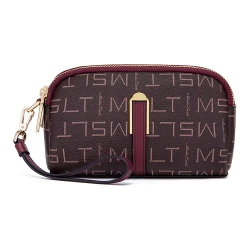 MashaLanti PVC материал клатч стандартный женский желто-коричневый таро-розовый абрикос бургунди