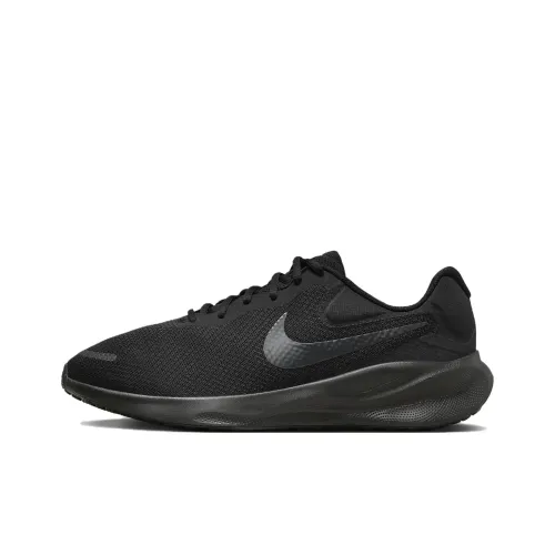 Nike REVOLUTION 7 Дышащая Поддержка Низкий Топ Повседневные Беговые Кроссовки Мужские Черные
