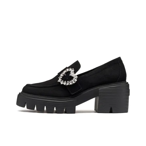 Stuart Weitzman SW Lovebuckle Лоферы 6 см Женские Черные