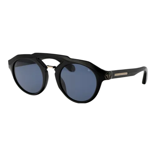 PHILIPP PLEIN Ацетат Aviator Солнцезащитные очки Мужские Черные