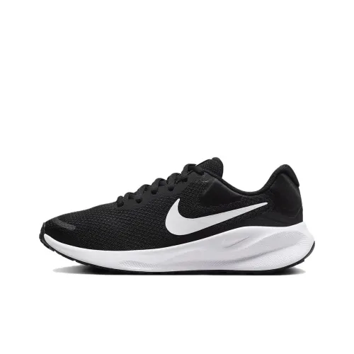 Nike REVOLUTION 7 Амортизаторы Slip-resistant Abrasion-resistant Низкий топ Повседневные Беговые кроссовки Женские Черный